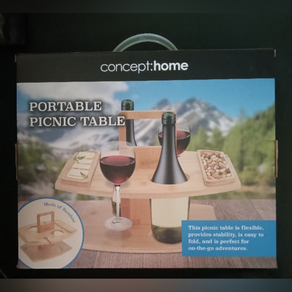 Bamboo Portable Picnic Table
